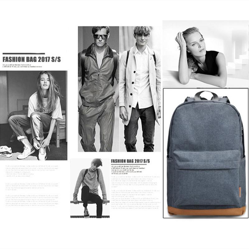 TINYAT Herren 15 Zoll Laptop-Rucksäcke Computer Männliche Schulrucksäcke Freizeit für Teenager Reise Schulter Mochila Grau