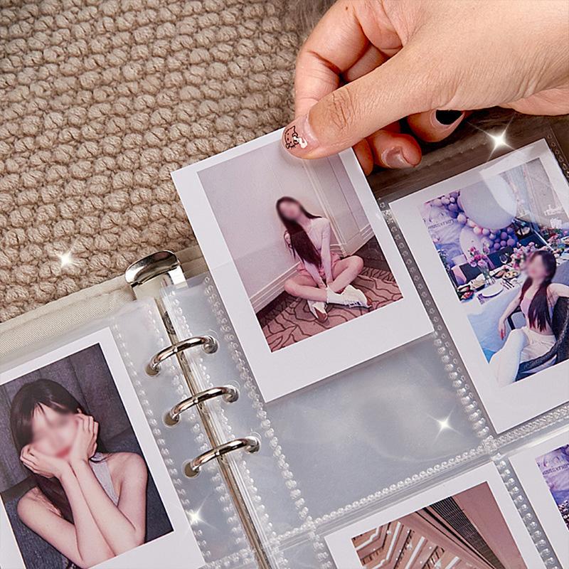 New Silver Bow Soft Shell Photocard Photo Album Binders Kpop Korea Idol Cards Book Family Pictures Album with 20pcs Inner Pages