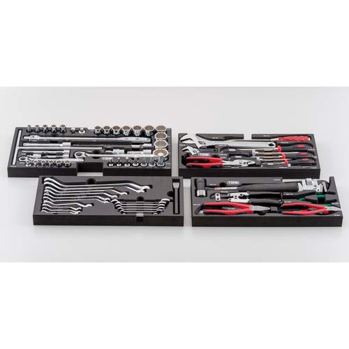 TONE TSXT950SV Tool Set, 9.5mm & 12.7mm (3/8" & 1/2") Drive, Silver, 87 Pieces
