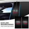 Bilemblem Midtsøyle Klistremerke Auto Dør Dekorative Klistremerker For Audi C7 C6 C5 B5 B6 B7 B8 B9 D3 Q3 Q5 Q7 TT A1 A3 A4 A5 A6 A7