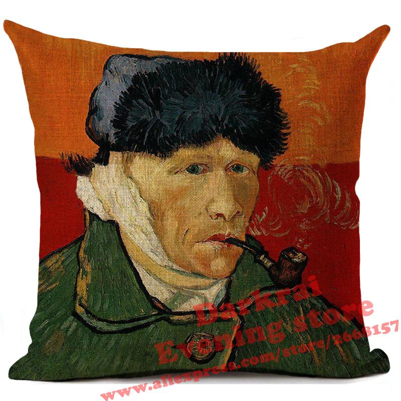 Mona Lisa Smile Art Cushion Cover Renaissance Oil Painting Style Decor Living Room Sofa Throw Pillows Home Decoration Pillowcase