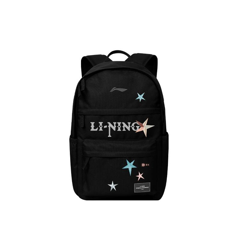 Li Ning Polyester Backpack Unisex Black YBSV039-4A28