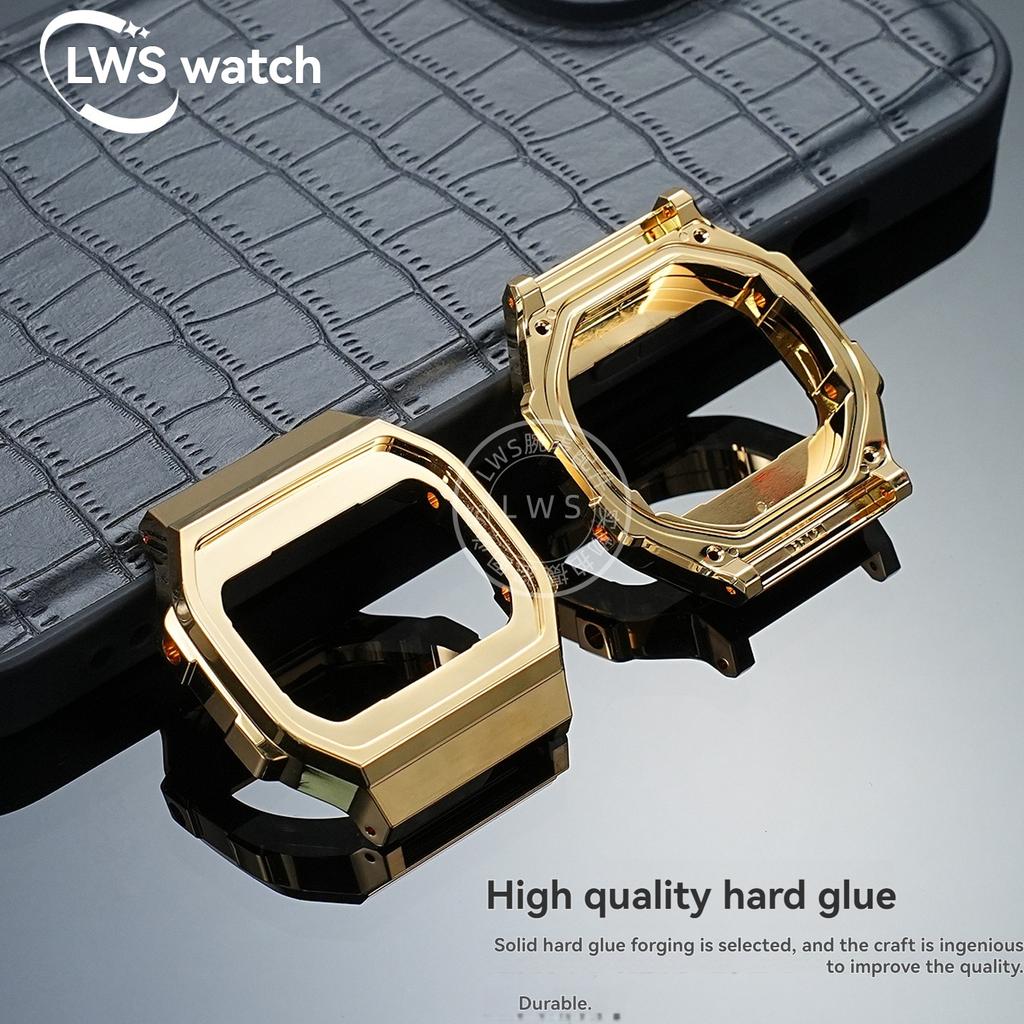 Pour Casio Série A168 étui en caoutchouc dur modifié avec coque en plastique de haute qualité Accessoires de montre