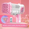 Bubble Maker Machine with Light 36 Holes Leakproof Battery Operated Portable Kids Handheld Automatic Bubble Blower Toy Toddlers Boys Girls Gift