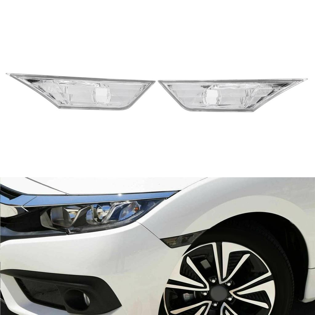 Pair of Side Marker Lamp Turn Signal Light with LED Bulbs 20559010 Replacement for Civic 2016‑2021
