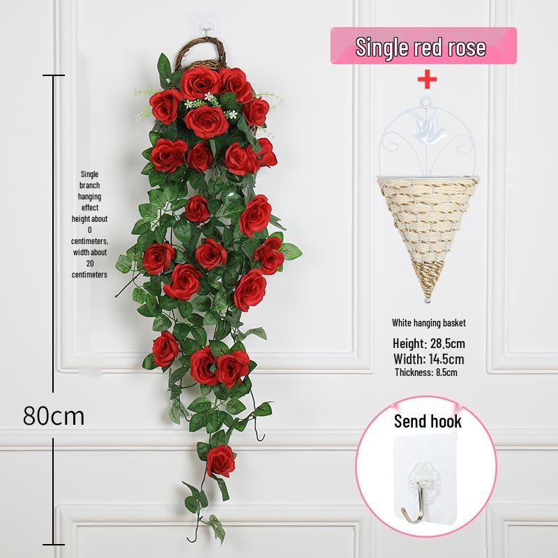 Artificial Flower Vine Indoor Wall Hanging - Green Trailing Plant Décor