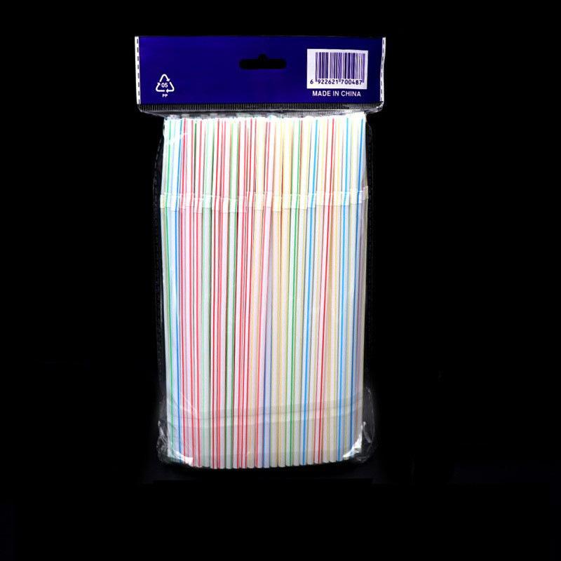 Bunte Trink-Kunststoffstrohhalme Milchshake-Bar Party-Strohhalme Trinken Hochzeit Küche Getränke-Strohhalme Großhandel