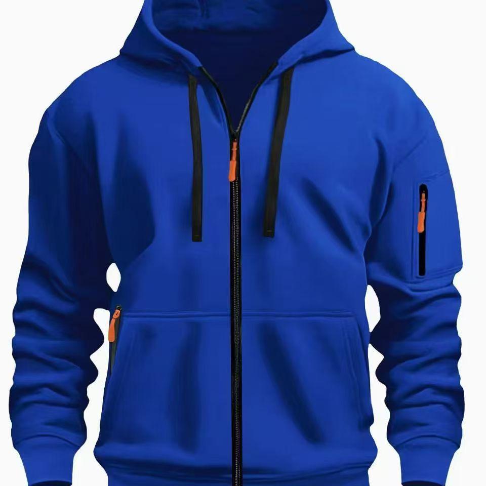 Felpa con cappuccio sportiva trendy europea e americana con zip - Perfetta per l'autunno e l'inverno
