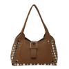 Fashionable Hasp PU Sweet Large Capacity Shoulder Bags for Women 2026 High Quality Rivets Sense of Luxury Commute Style Tote Bag