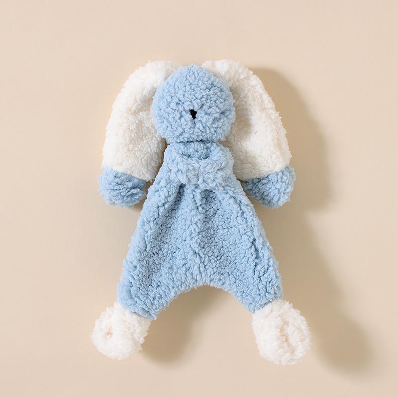 Pure Cotton Baby Comfort Toy: Rabbit Sleep Companion Crinkle Handkerchief