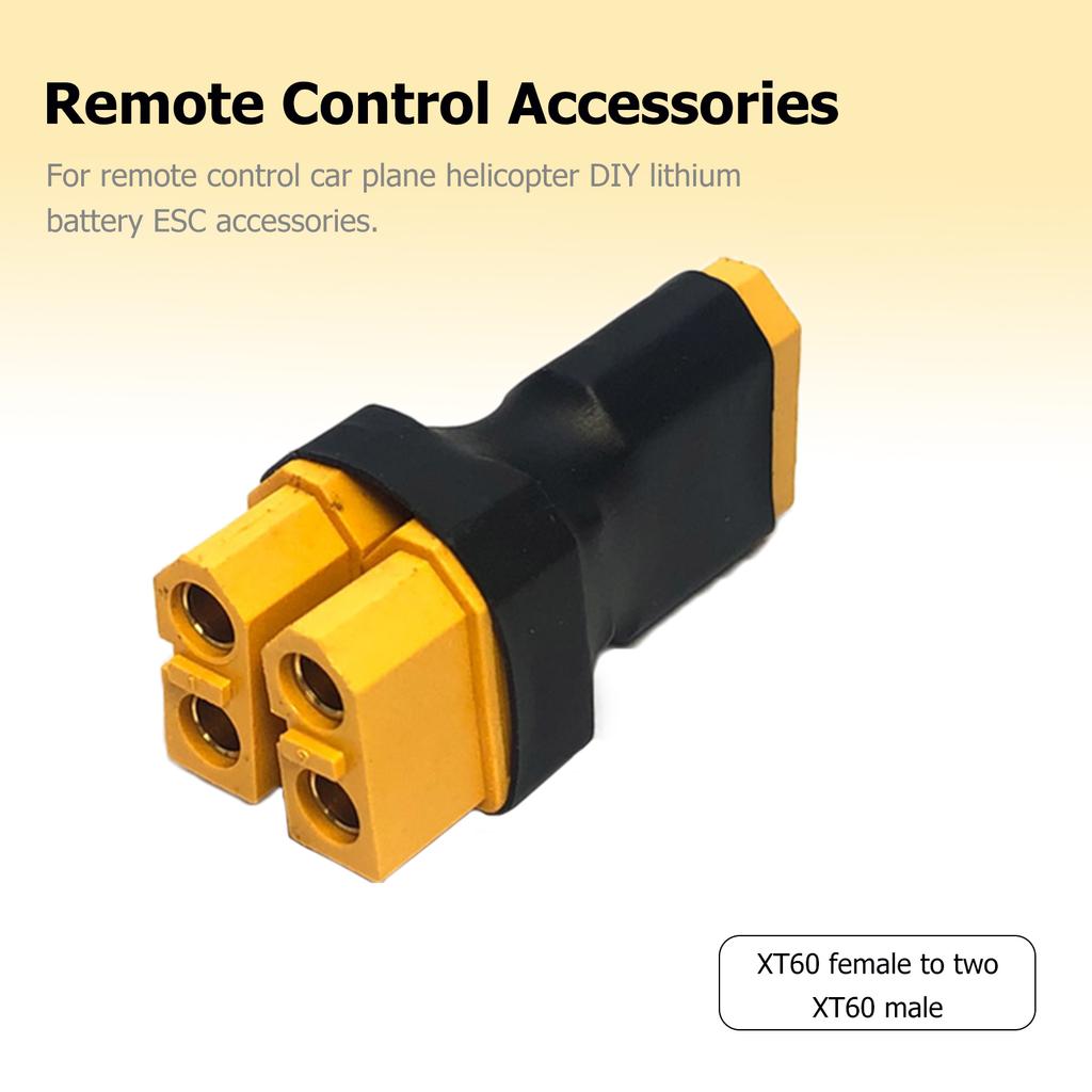 Plastic XT60 Plug Connector DIY Accessories XT60 Male To XT60 Female RC Parts Parallel Adapter Converter for Lithium Battery ESC