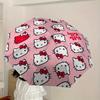 1pc Hello Kitty Pattern Pink Background Umbrella with Plastic Handle,Suitable for All Seasons Home Travel Outdoor UmbrellaSanlio610