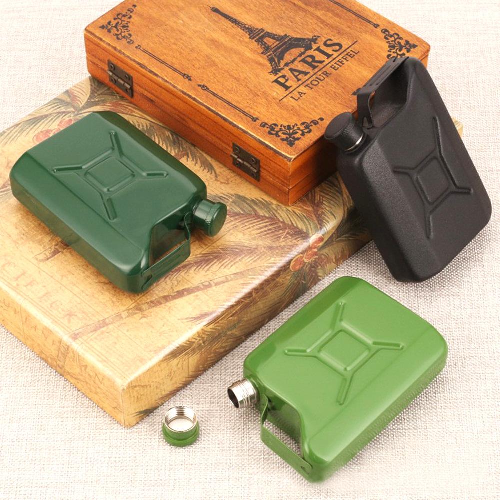 Stainless Steel Alien Oil Drum Hip Flask, Hidden Liquor Disguised Alcohol Container Bottle, Outdoor Portable, 5Oz, 304