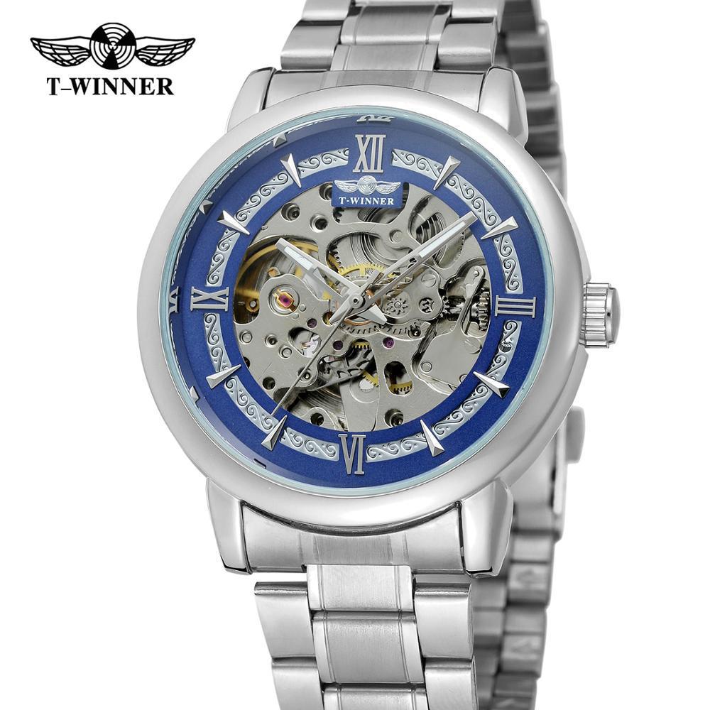 

Winner Style Men S Fashion Casual Hollow Mechanical Movement, Automatic Mechanical Watch