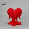 Modern Decoration Melting Heart Sculpture 3D Printed Dripping Figurine Romantic Love Themed Home Decor for Room Desk Shelf Artistic Statue