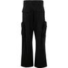 Y-3 Elastic High-Waisted Loose Cargo Pants Women Pants Black IN4373