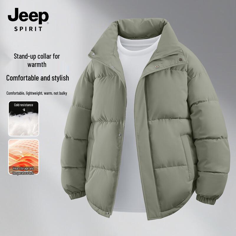 

JEEP SPIRIT Men s 2025 Winter Fleece-Lined Padded Jacket 3XL