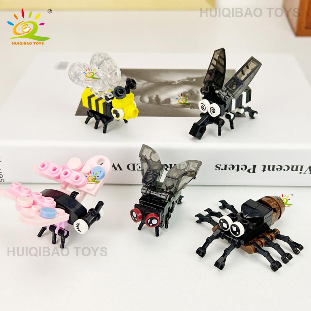 Non-Toxic 10In1 Mini Insect Butterfly Model Building Block Set City Cartoon Scorpion Animal Bricks Educational Toys For Adult