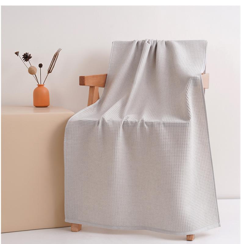 Gauze Japanese Jacquard Waffle Honeycomb Rectangle Adult Children's Bath Towel 100% Cotton Mesh Thickened Easy Dry Spot