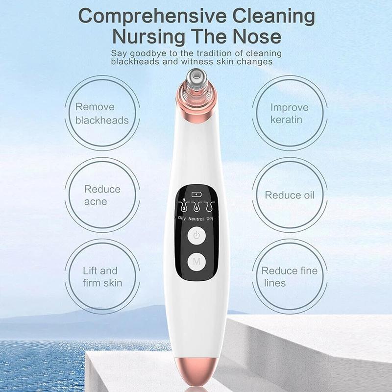 Blackhead Remover Vacuum Face Skin Care Tools Nose Acne Black Dot Pimple Removal Machine Deep Pore Cleaner