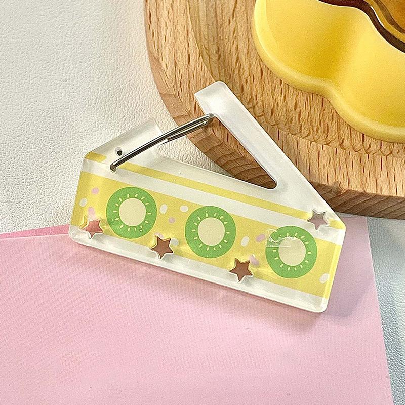 1PC DIY Accessories Cute Ornament Bag Charms Bag Pendants Clear Acrylic Keychain Funny Keyring Y2K Pendants Creative Multicolor
