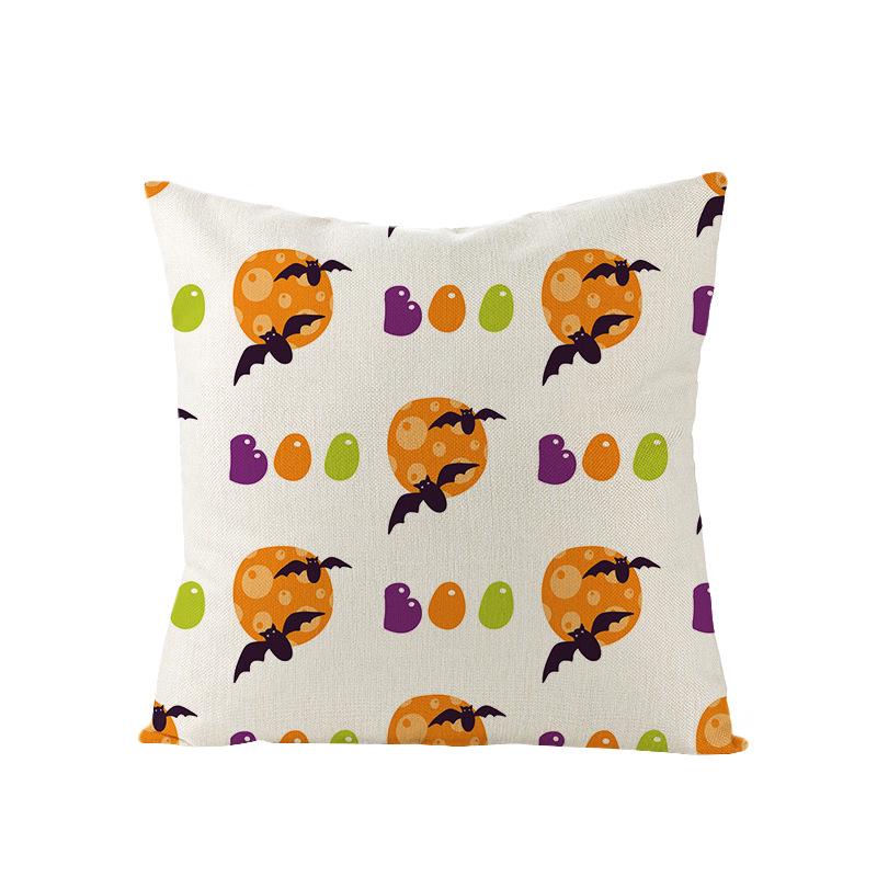 New Home Furnishings Halloween Polyester Pillow Case Home Pumpkin Ghost Fire Cushion Waist Pillow Case