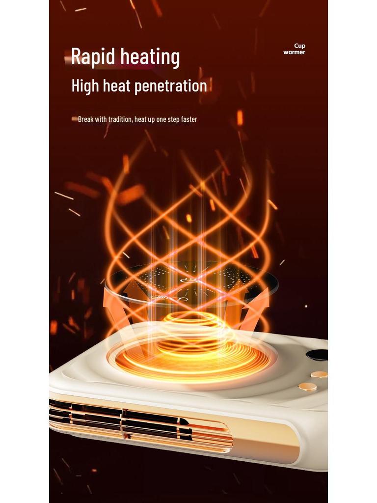 Intelligenter Heizuntersetzer & Warmluftventilator - Heizgerät mit Doppelfunktion für Zuhause, Büro oder Studentenwohnheim