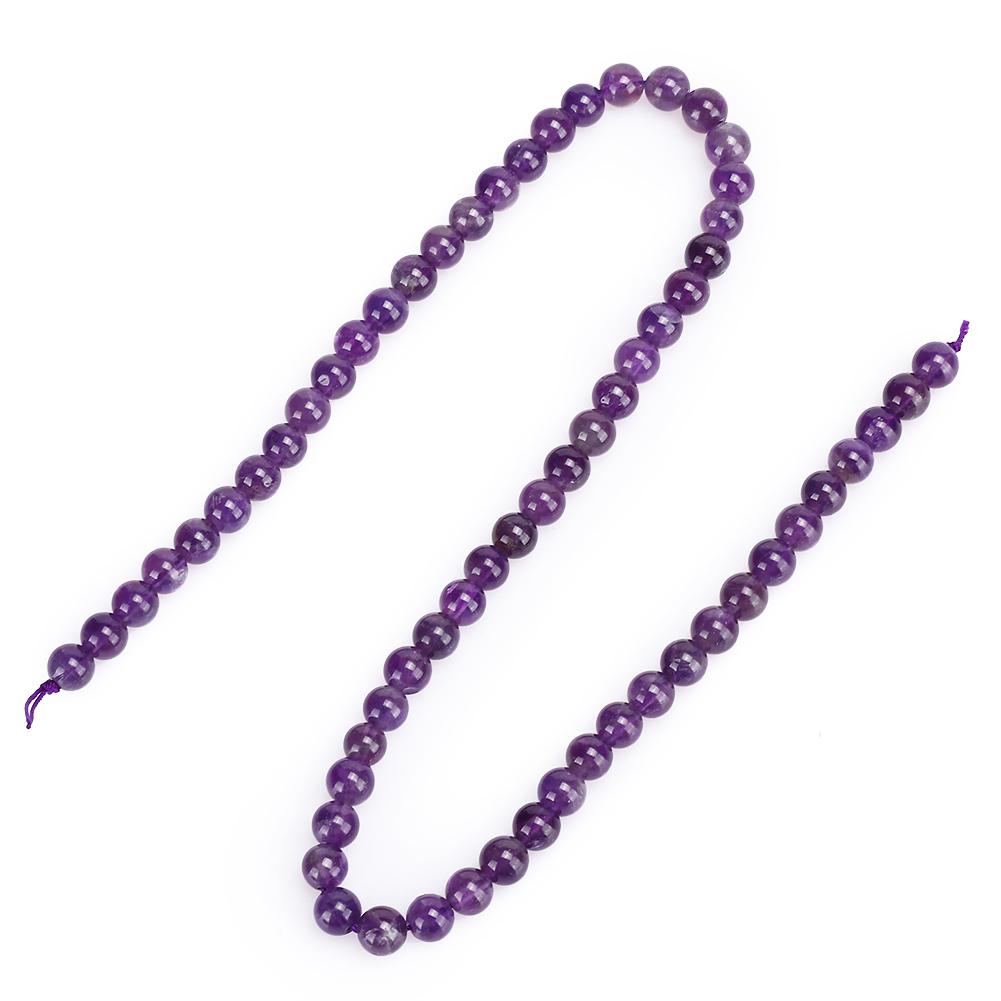 Natural Purple Stone Round Beads DIY Jewelry Bracelet Making Tool Accessory6mm 62pcs Beads
