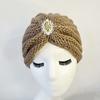 WTEMPO Women's Cold-proof Autumn Winter Solid Color Large Size Woolen Hats Soft Windproof Casual Warm Knitted Flower Hats