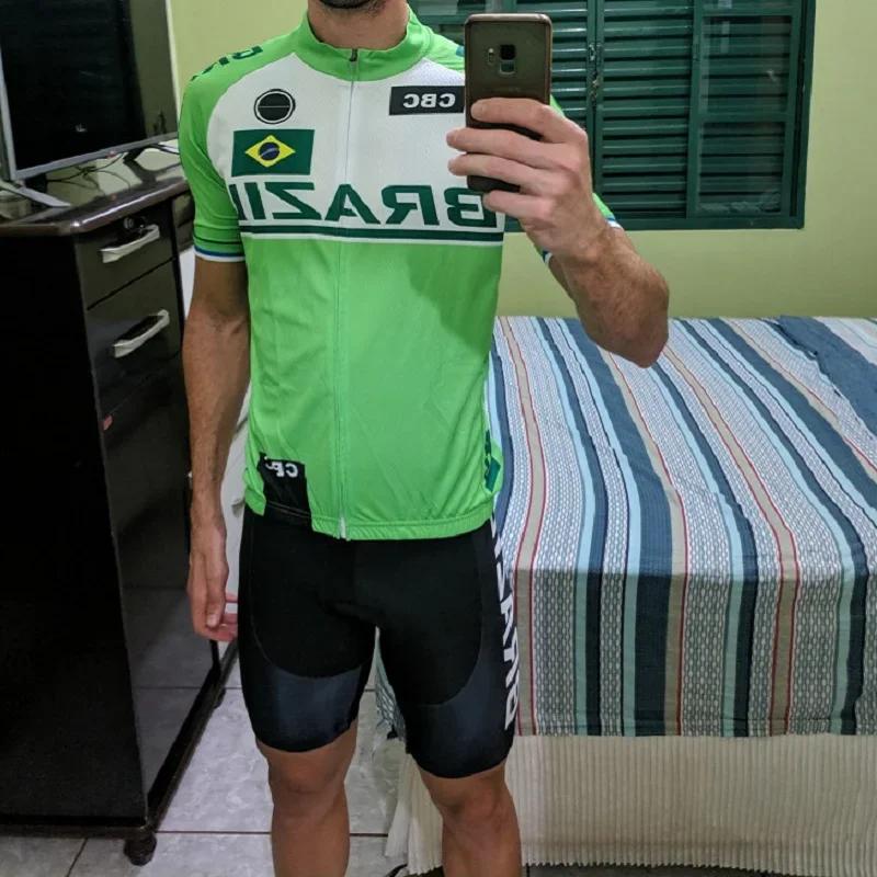 Brazil Cycling Jersey Cycling Suits Road Bike Clothing Mens Pro Bib Shorts Sets Mtb Bicycle Jersey Clothes Maillot Ciclismo