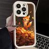 Phone Case for iPhone 17 Air 16E 15 16 Pro Max Cartoon Fox Animal Cover 14 Plus 13 12 Mini Soft Shell Silicone Fundas