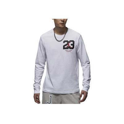 Sport Dri-FIT Comfortable Letter And Number Print Quick-Dry Long Sleeve T-Shirt Men Tops White FZ1982-100