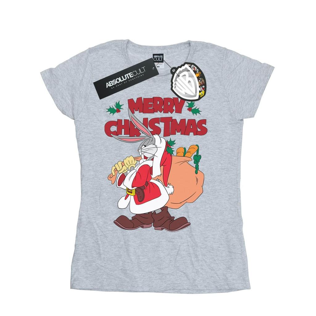 Looney Tunes Womens/Ladies Santa Bugs Bunny Cotton T-Shirt