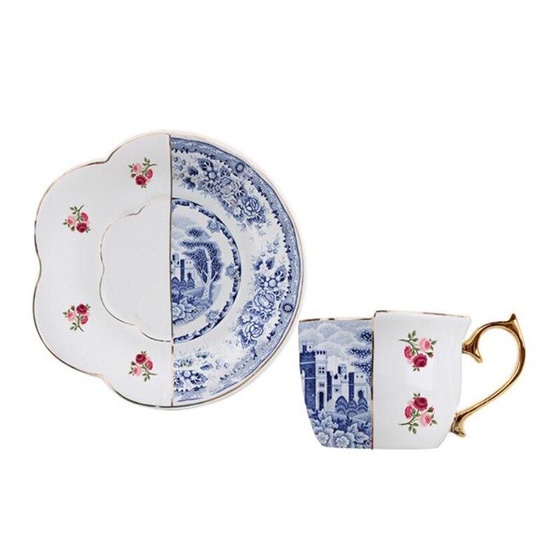

Ceramic Vintage Coffee Cups and Pots Phnom Penh Asymmetric Blue White Porcelain Tea Coffee Afternoon Tea