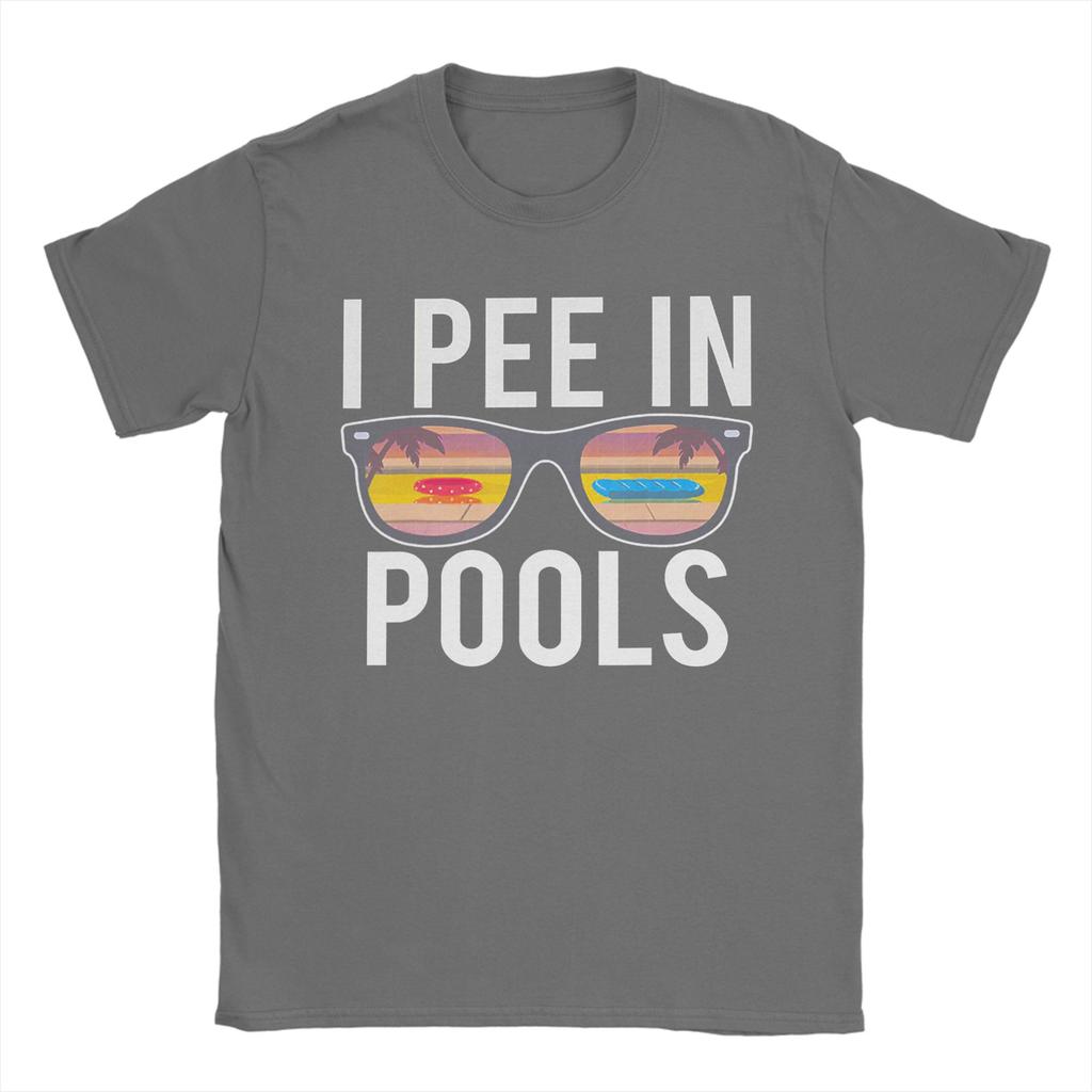 I Pee In Pools Funny Vacation T Shirt Summer  100 Cotton T Shirts For Mens PopularTee Shirt ShortSleeved Vintage Tops