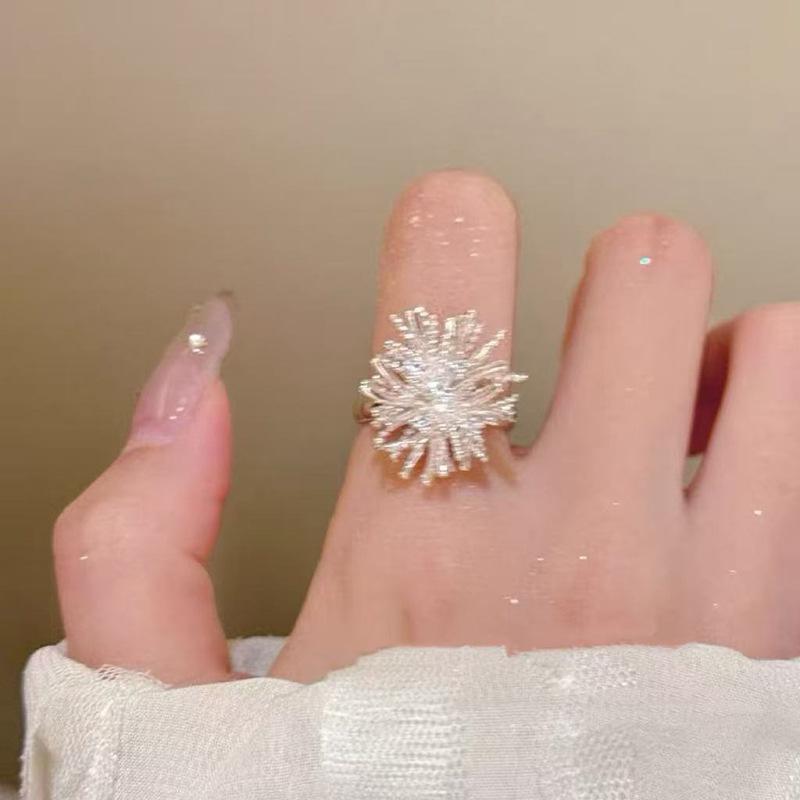 Korean Style Irregular 925 Sterling Silver Women's Versatile Ring, Non-Fading Niche Ins Design