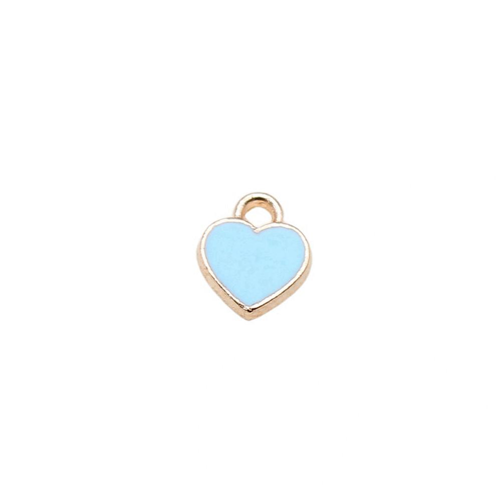 Love Heart Enamel Charms Multi Color Pendants For Romantic Jewelry Component