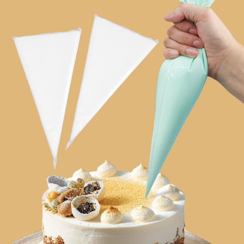 100pcs Cake Cream Bags Disposable Piping Bags Pastry Bags Cream Decoration Home Kitchen Bakery Accessories Cake Decorating Tools