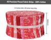 Soimoi 40Pcs Asian Block Print Cotton Precut Fabrics For Quilting Craft Strips 2.5x42inches Jelly Roll -