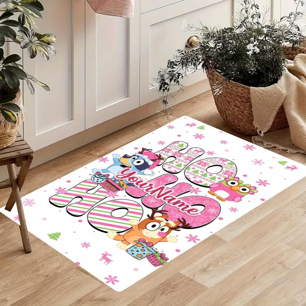 Bluey Customize Your Name Kitchen Rug Runner Rug Laundry Mat Hallway Entryway The Best Gift Choice