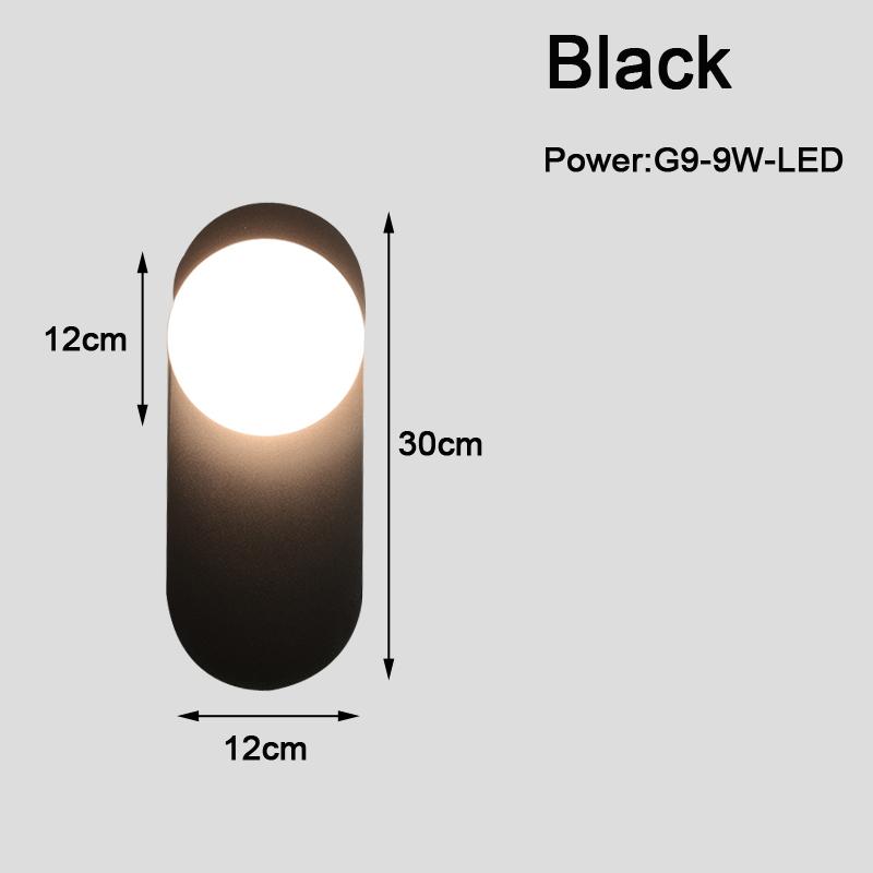 Minimalist Indoor LED Wall Lamps with Glass Bulb for Bedroom Bedside Nordic 9W  LED Wall Lights Wall Sconce for Living Room Home