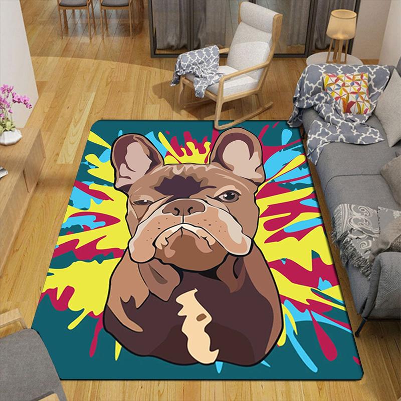 French Bulldog Rug Floor Mat for Living Room or Bedroom Soft and Comfortable Carpet a Gift for Birthday and Holiday.MFF0918610