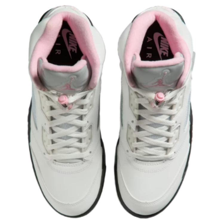 Air Jordan 5 Retro Medium Soft Pink Men Sneakers White Black HQ7978-102