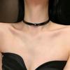 Gothic Punk Y2K Fashion Star Black Leather Choker Necklace For Women Personalized Vintage Charm Grunge Accessories Neck Jewelry