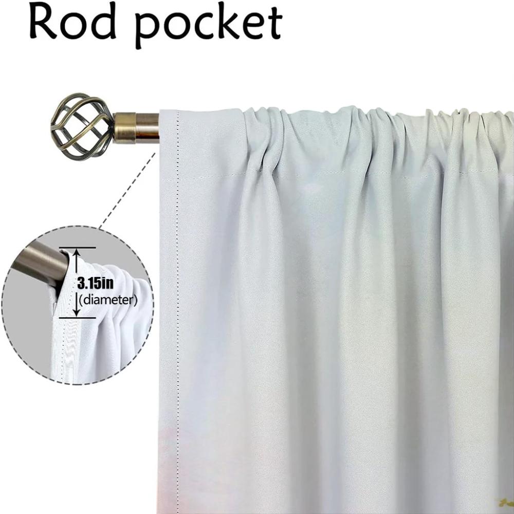 Flower Curtains for Living Room Curtain Anti-mosquito Curtains 2 Pieces Tulle for Bedroom Halloween Decoration Partition Shades