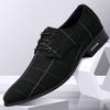 2025 Men's Pointed Casual Canvas Dress Business Shoes Summer Breathable Korean Version Trend Versatile Men's Shoes
