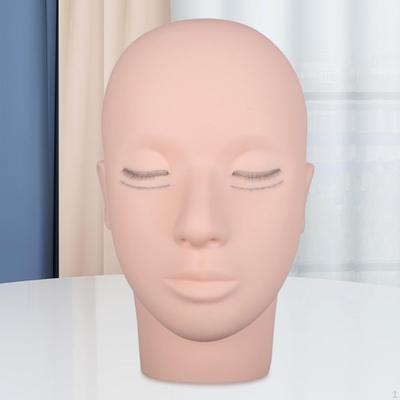 Eyelash Mannequin Head Makeup Practice Lifelike Easy To Clean Face 4 Layers