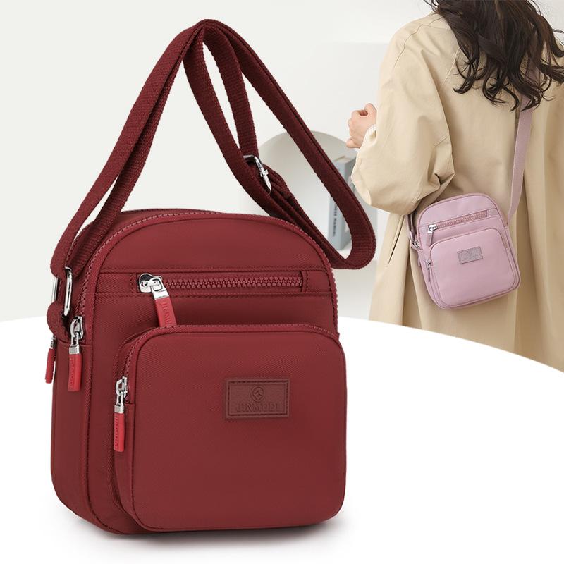 Bag Women's 2025 New Trendy Fashion Casual Mobile Phone Bag Multi-compartment Women's Nylon Bag Shoulder Messenger Bag