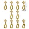 Wood Beads Finger Rosary With 8mm Beads and Crosses Pendants for Prayer Meditations Elegant Wood Grains Rosary Beads
