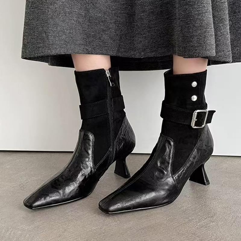 Fashion High Heels Women's Ankle Boots Pointed Toe Fashion Luxury Shoes for Woman Sexy Winter Boots 2025 Dress Pumps Mujer Chelsea Botas